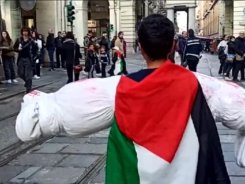 Corteo pro-Palestina a Torino