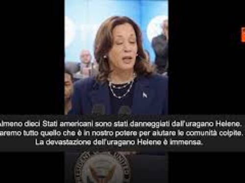 Kamala Harris: "Devastazione causata da uragano Helene è immensa"