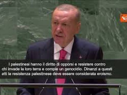 Erdogan all'Onu: "Riconoscere senza esitazione la Palestina"