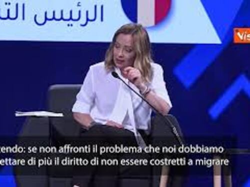 Meloni: "Tema immigrazione irrisolvibile se non si risale all'origine del problema"