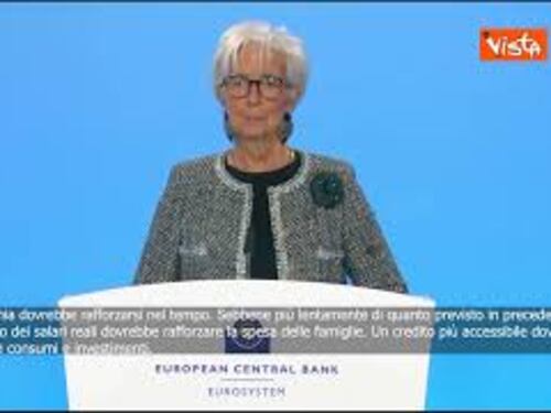Lagarde: Crescita sarà più lenta del previsto, bisogna dare seguito a proposte Draghi
