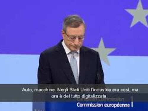 Draghi: "L'Europa deve diventare il luogo dove fiorisce l'innovazione" SOTTOTITOLI