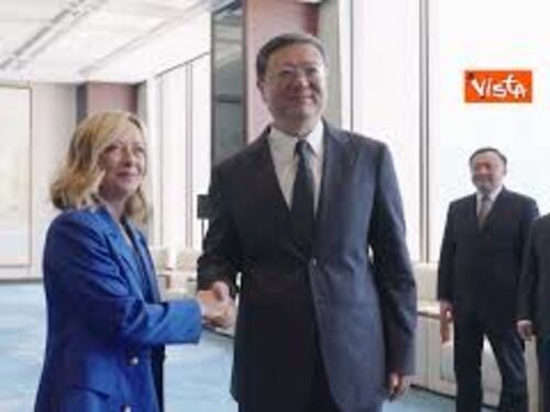 La premier Meloni incontra a Shanghai il segretario municipale del Partito Comunista Chen Jining