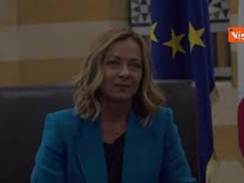 Meloni a Beirut, il bilaterale con il Presidente libanese Najib Miqati
