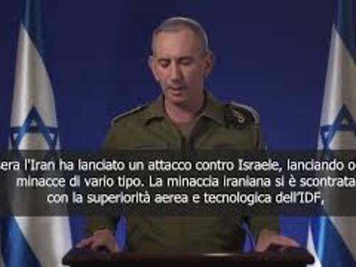 Esercito di Israele: Intercettato 99% dei droni e dei missili lanciati dall'Iran - SOTTOTITOLI