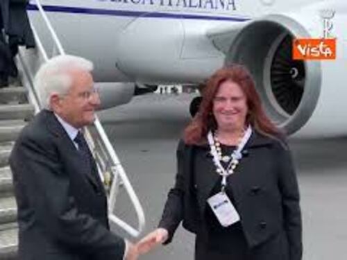 Mattarella arriva in Normandia per partecipare alle celebrazioni per l'80° anniversario dello sbarco