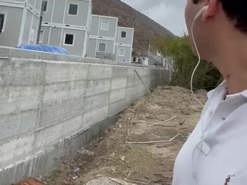 Il centro di accoglienza migranti a Shëngjin, in Albania