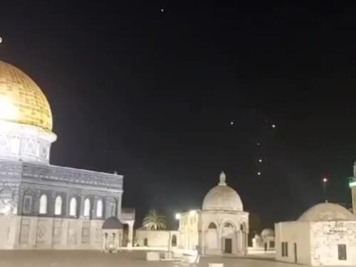 Missili iraniani sulla moschea di al-Aqsa a Gerusalemme