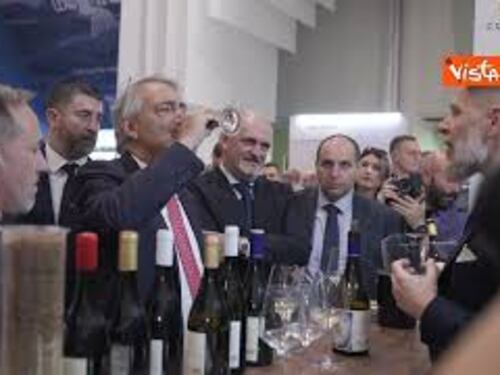 Il Presidente del Lazio Rocca inaugura il padiglione Lazio al Vinitaly