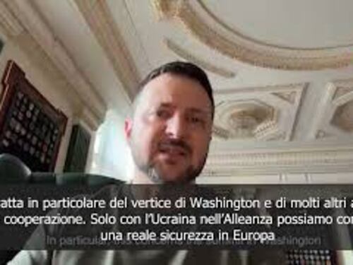 Zelensky: Solo con Ucraina nella Nato reale sicurezza in Europa