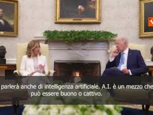 Meloni a Biden: Intelligenza artificiale deve essere incentrata sull'uomo