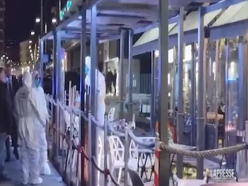 Frosinone, spari davanti a un bar: i rilievi della polizia