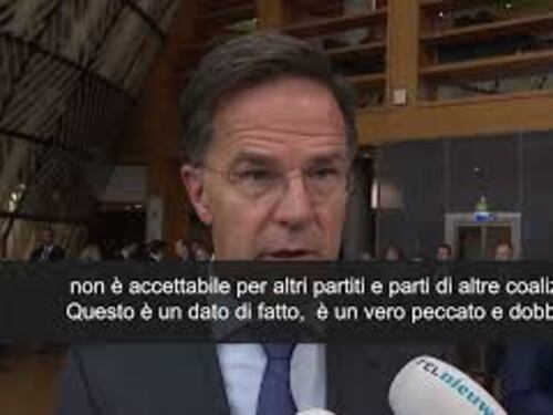 Rutte: "Non escludiamo l'Italia, ma impossibile dialogo con Ecr"