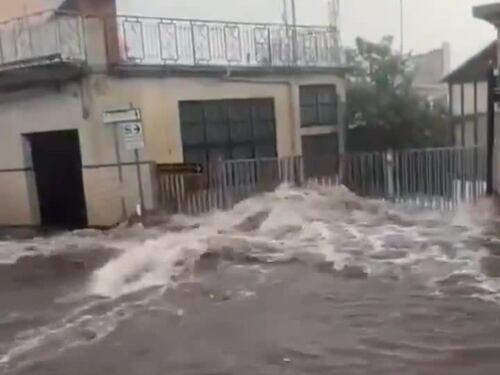 Nubifragi in provincia di Catania: strade come fiumi ad Acireale e Giarre