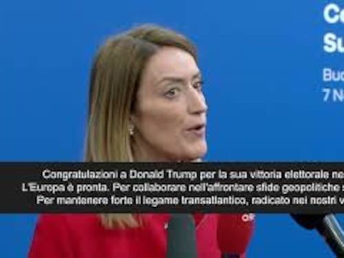 Vittoria Trump, Metsola: "Ue pronta a collaborare su sfide senza precedenti"