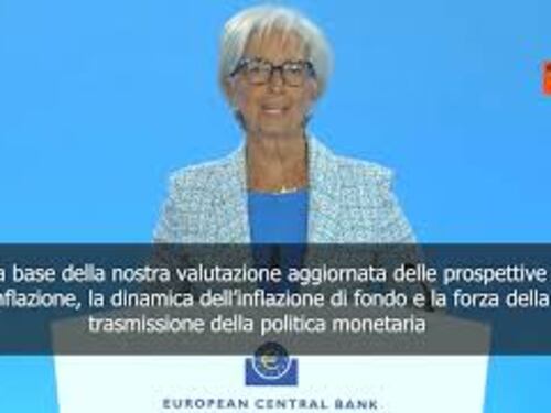 Lagarde: Bce taglia i tassi di 25 punti base