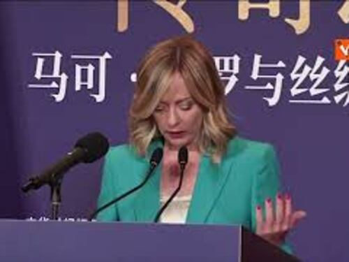 Meloni: "Marco Polo ha costruito ponte tra Italia e Cina, tenerlo percorribile"