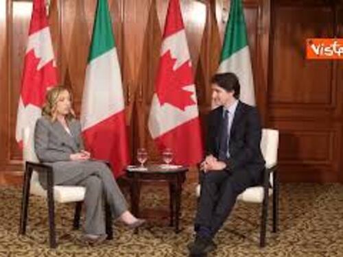 Medio Oriente, Meloni a Trudeau: "Evitare escalation del conflitto"