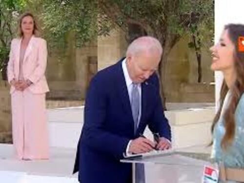 G7, Giorgia Meloni accoglie il Presidente Usa Biden