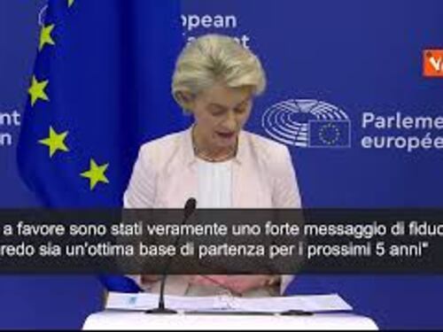 Von der Leyen rieletta: "401 voti a favore grande segnale di fiducia"