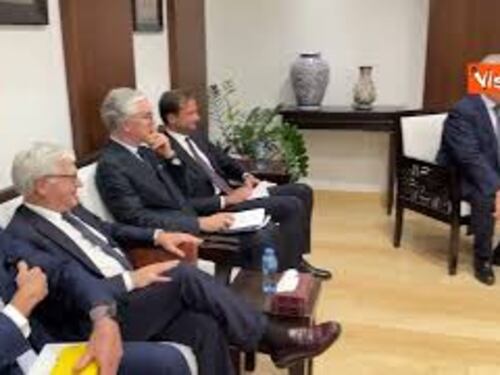 Antonio Tajani incontra il primo ministro palestinese Mohammad Mustafa a Ramallah