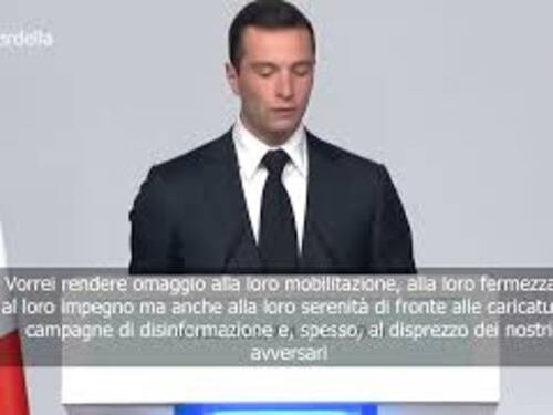 Bardella: “Alleanza del disonore tra Macron e sinistra. Francia in braccia di Melenchon” SOTTOTITOLI