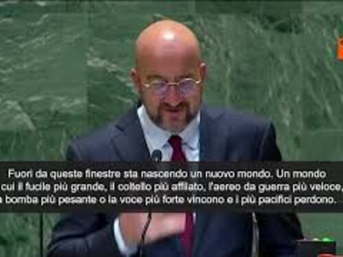 Michel: "Riformare Consiglio di Sicurezza, no a un mondo dove vince il più forte"