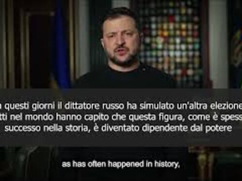 Zelensky: Il dittatore russo ha simulato un'altra elezione