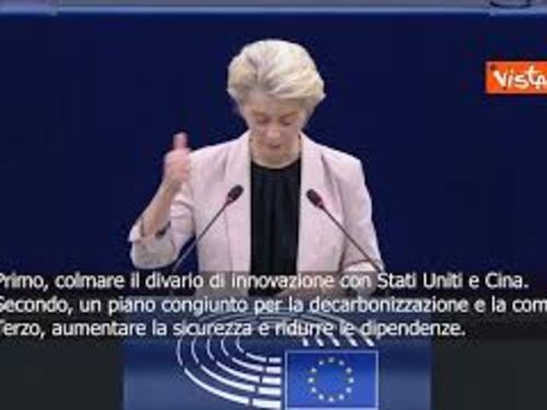 Von der Layen: Prima iniziativa della nuova Commissione sarà bussola della competitività