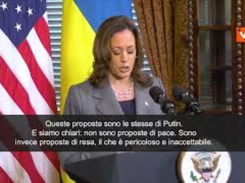 Kamala Harris riceve Zelensky e critica Trump: Sua proposta pace come quella di Putin