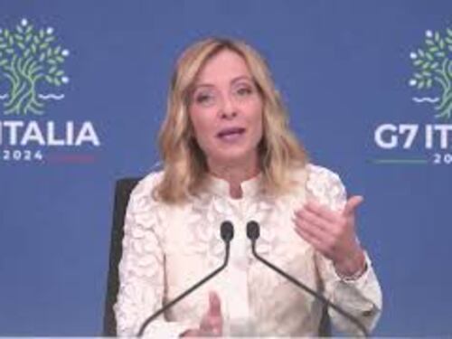 Meloni: "I Paesi del G7 uniti dalla difesa della libertà e della democrazia"
