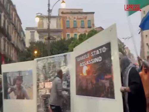 Scontri a Napoli tra manifestanti pro-Palestina e Polizia