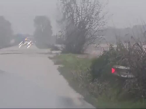 Maltempo, esonda l'Orba: chiusa la strada provinciale 179