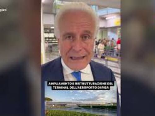 Il Governatore Giani presenta i lavori all'aeroporto di Pisa: "70 milioni per un terminal moderno"