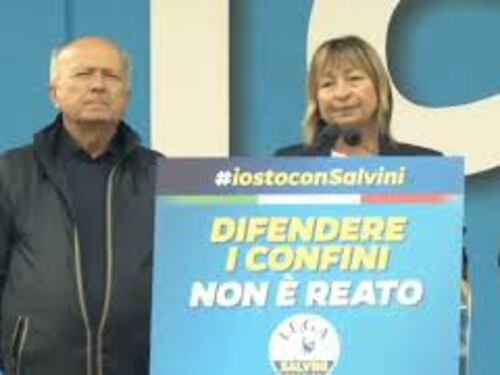 Open Arms, Tesei a Pontida: "Siamo vicini a Salvini a processo per aver difeso i confini"