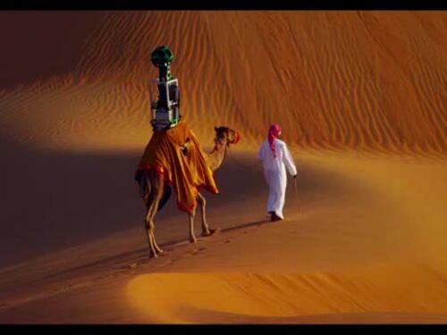 Google street mappa il deserto a dorso di cammello