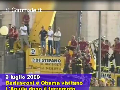 2009, dopo il sisma il Cav porta Obama all'Aquila