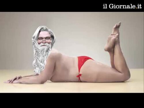 Quando la modella diventa Babbo Natale