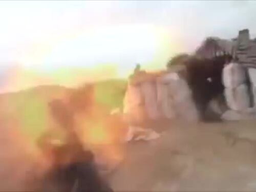 Il terrorista disintegrato da un missile in diretta tv