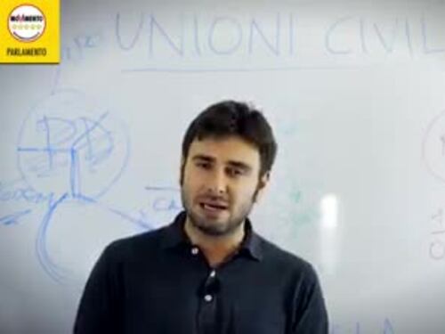 Di Battista sale in cattedra a spiegare il ddl Cirinnà