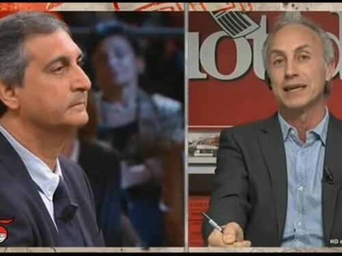 "DiMartedì", scintille tra Travaglio e Lavia