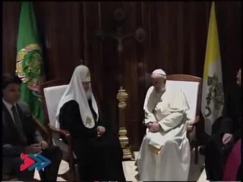 L'incontro tra il Papa e il patriarca