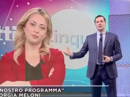 Giorgia Meloni si commuove a "Mattino Cinque"