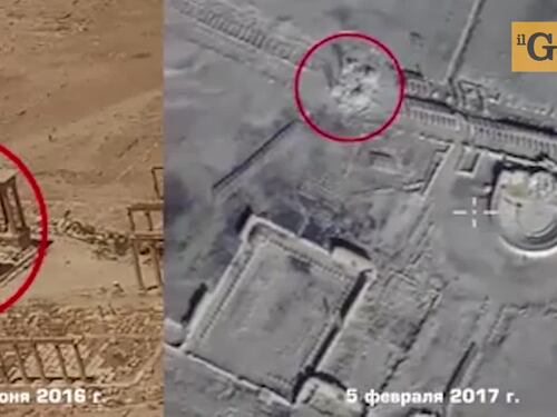 Il sito archeologico di Palmira danneggiato dall'Isis