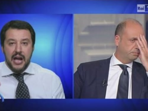 Salvini asfalta Alfano a "Porta a Porta"