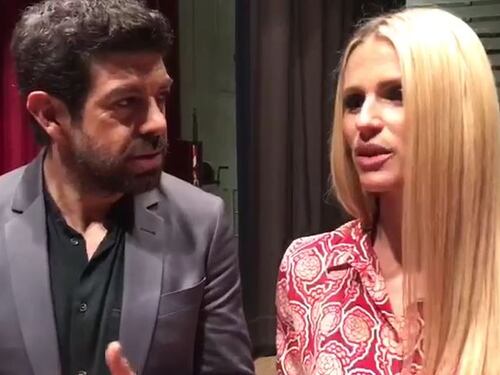 Sanremo, la "dedica" a Baglioni di Michelle Hunziker e Favino