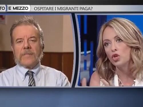 La Meloni zittisce l'albergatore che ospita gli immigrati