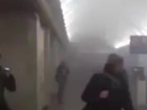 San Pietroburgo, scena dell'esplosione in metro
