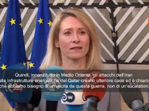 Consiglio Ue, Kallas: Abbiamo bisogno di uscire da guerra nel Golfo, non di un'escalation