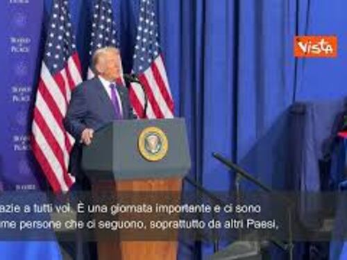 Trump apre Board of Peace: "Pace, parola semplice, ma difficile da mettere in pratica"